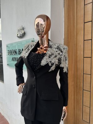 Detailed black Medha corset