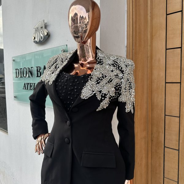Detailed black Medha corset