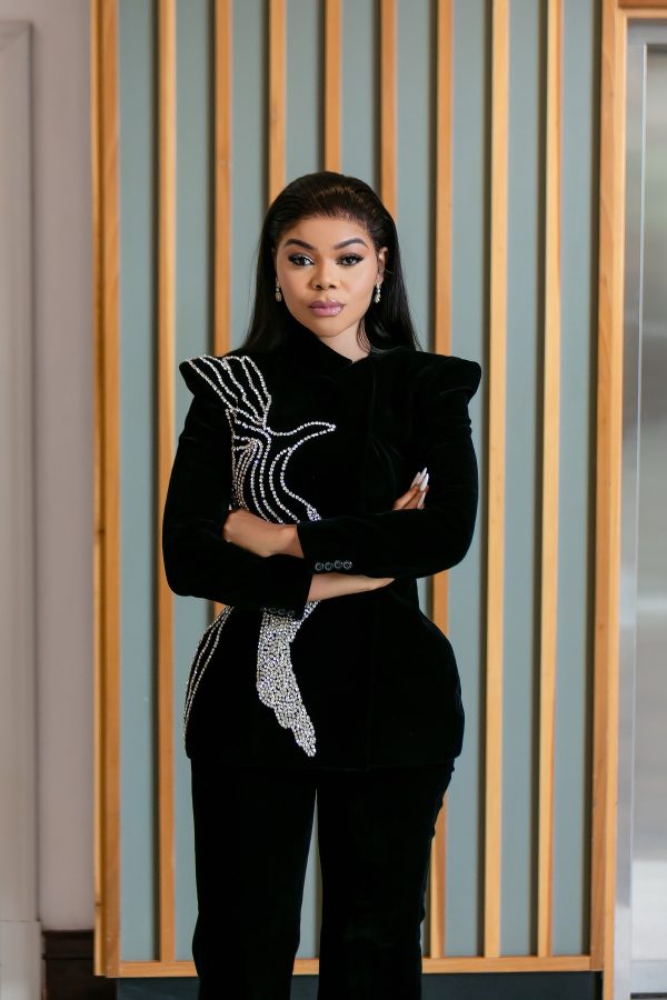 Suede detailed pantsuit