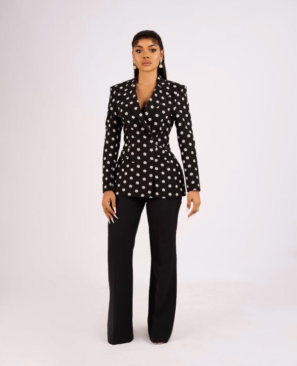 BOSS BASE FLORAL BLAZER /Paired with Our Black Signature pants