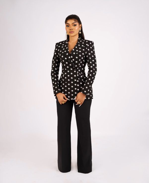 BOSS BASE FLORAL BLAZER /Paired with Our Black Signature pants