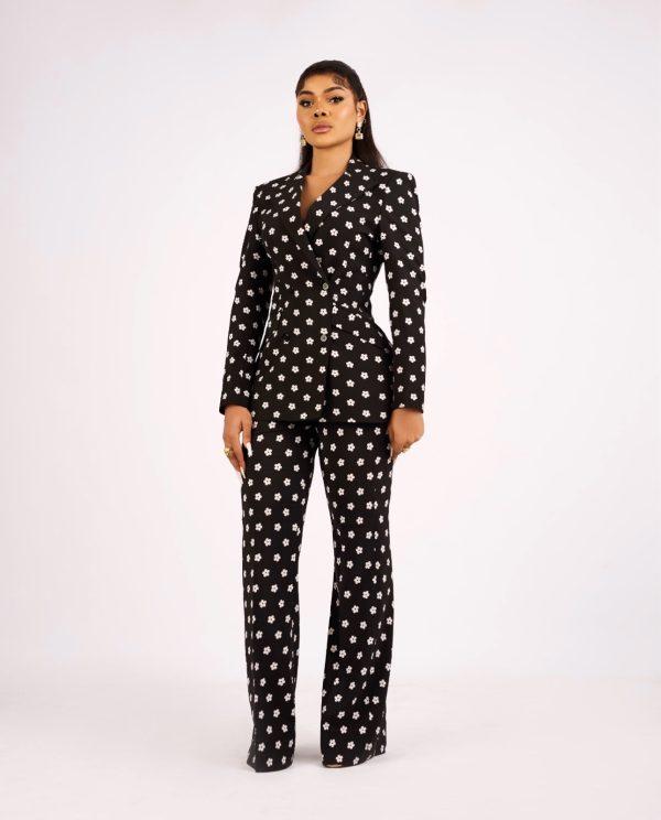 BOSS BABE FLORAL PANTSUIT