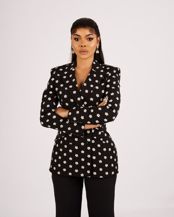 BOSS BASE FLORAL BLAZER /Paired with Our Black Signature pants